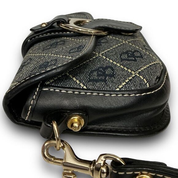 Dooney & Bourke Signature Monogram Flap Mini Purse Clutch Wristlet Wallet - Picture 3 of 8